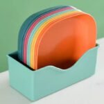 10pcs Colorful Bati/plates Set with Tray Holder