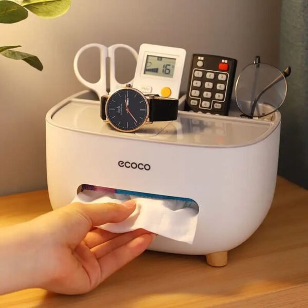 Multifunctional Tissue Box Organizer